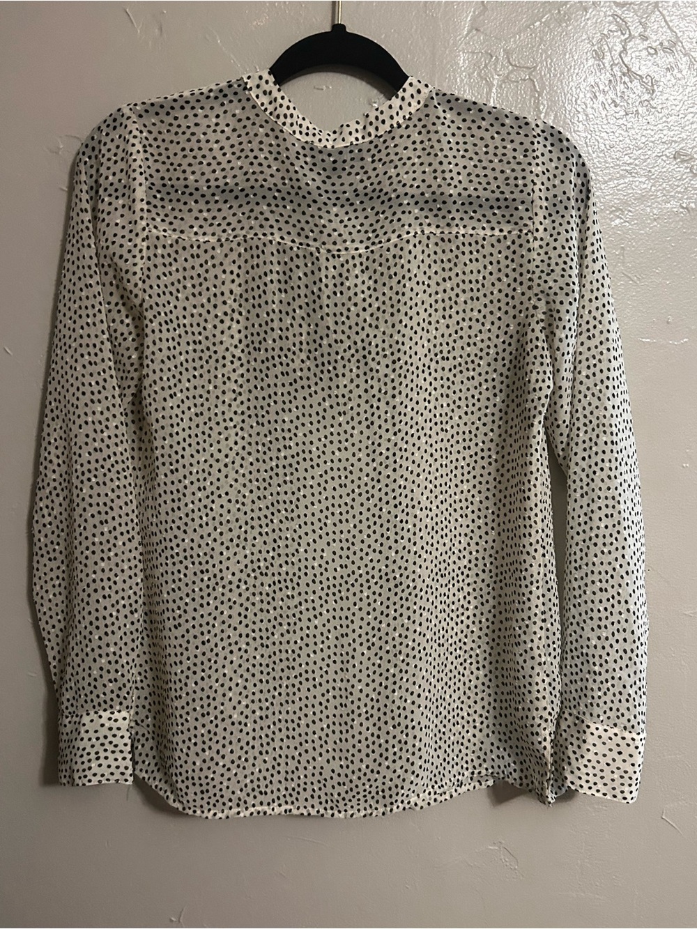 The Limited White Blouse with Black Polka Dots